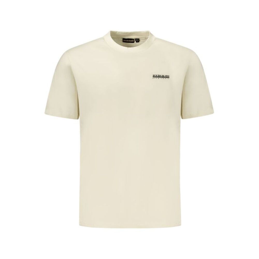 Napapijri Beige Cotton Men Men's T-Shirt